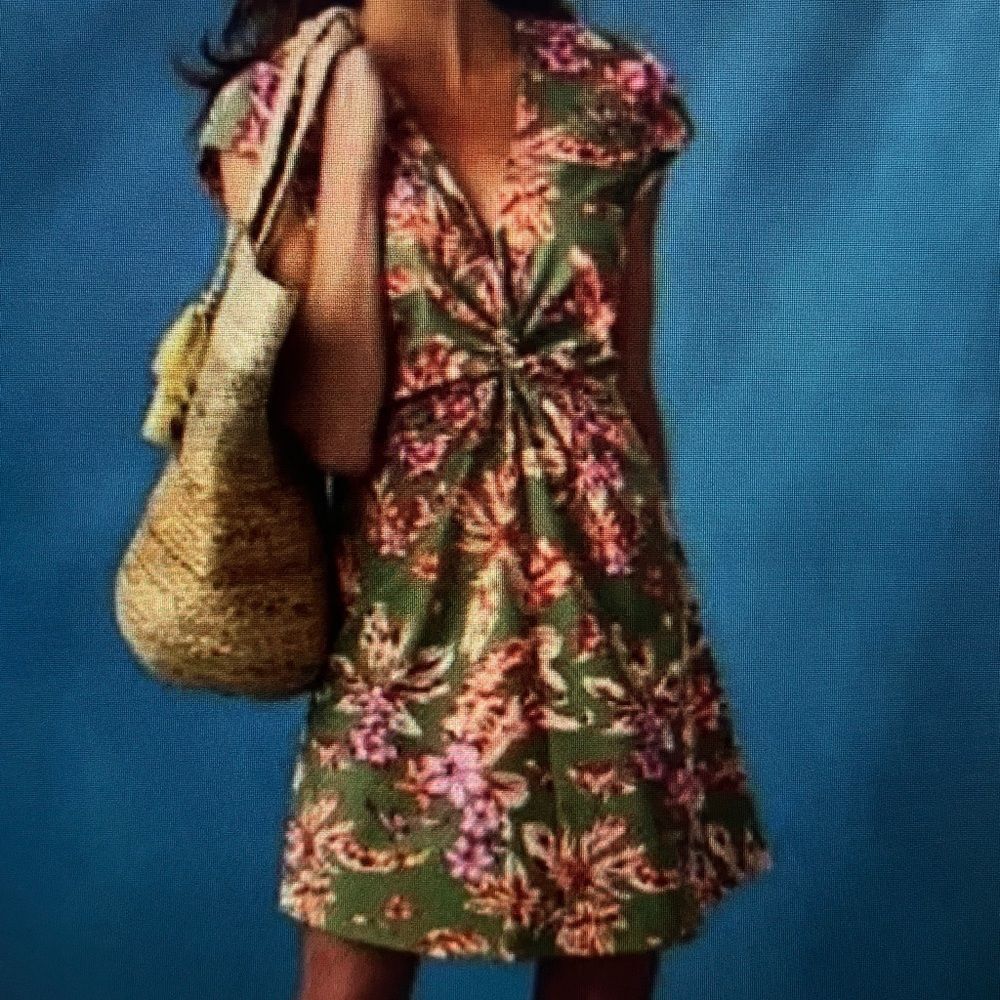Soft Surroundings Floral Swim Dress Coverup Tropical Size Medium
